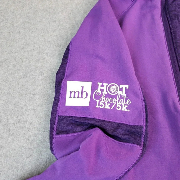 RM Running Man Pullover Womens Medium Purple Athletic Top Hot Chocolate 5K 15K - Picture 5 of 15